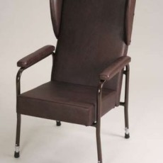 Metal Framed Chair Luxury Adj Hgt Brown Vinyl
